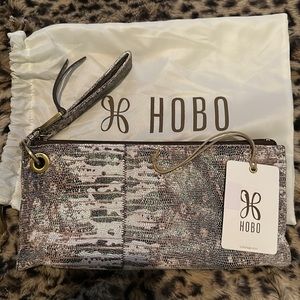 Hobo lizard print clutch